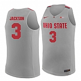 Ohio State Buckeyes #3 C.J. Jackson Gray College Basketball Jersey Dzhi,baseball caps,new era cap wholesale,wholesale hats
